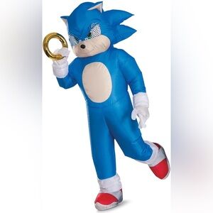 Sonic the Hedgehog Inflatable Costume with Gold Ring